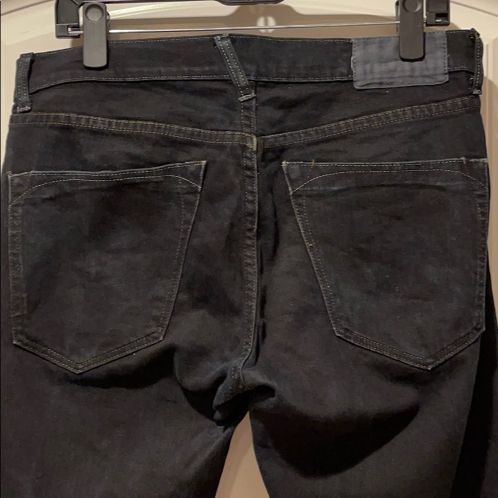 🎭 Vintage LOOMSTATE black straight leg denim 32x30 🎭